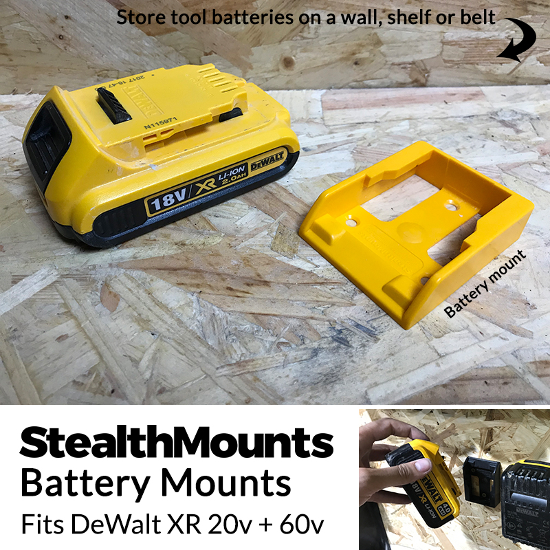 FREE SHIPPING! 5 PACK 5X DeWALT 20V//60V BATTERY MOUNT HOLDER