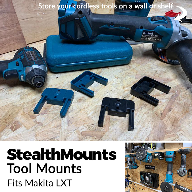 StealthMounts Tool Storage Mounts, Blue, for Makita LXT Powertools